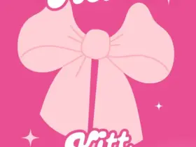 Pink and White Gradient Simple Cute Coquette Hello Girl Phone Wallpaper