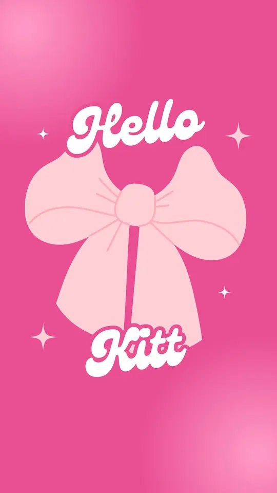 Hello Kitty: A Gatinha Mais Famosa do Mundo e Seus Segredos Encantadores 1 Pink and White Gradient Simple Cute Coquette Hello Girl Phone Wallpaper