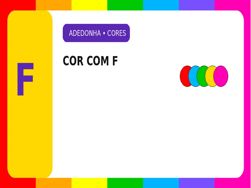 Cor com F: Cores com a Letra F – Exemplos para o Jogo Adedonha 1 Cor com F: Cores com a Letra F – Exemplos para o Jogo Adedonha