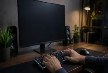 Teclado acende mas não digita